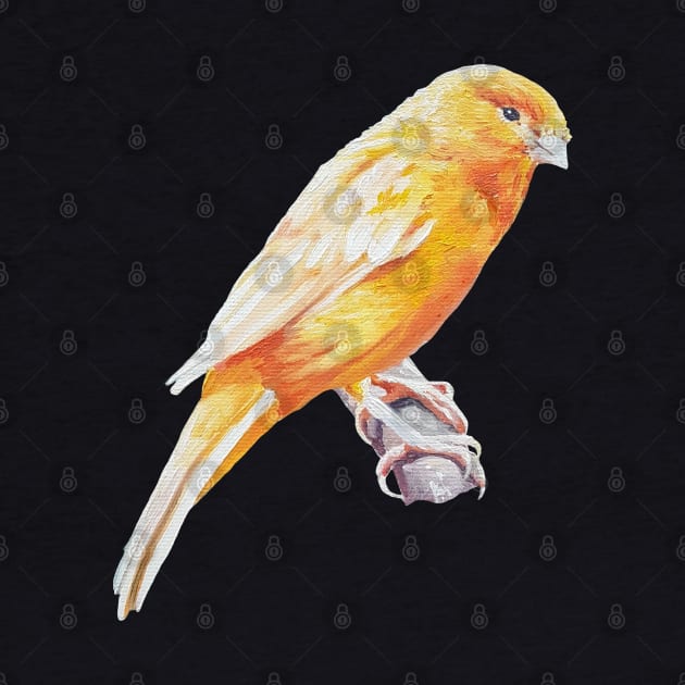 Canary Intermission - perched canary painting (no background) by EmilyBickell